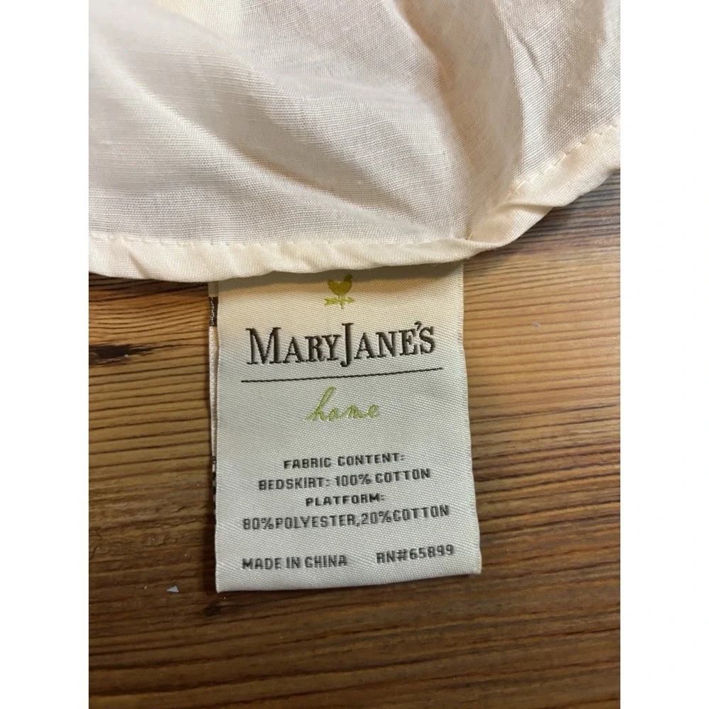 Mary Jane's Home Queen‎ Bed Skirt Red Beige Plaid Country Cottage Farmhouse
